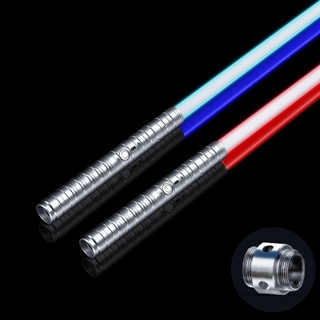 Star Wars lasersværd med 15 lysfarver og lydeffekter - Genopladelige - 2 stk - Sølv håndtag